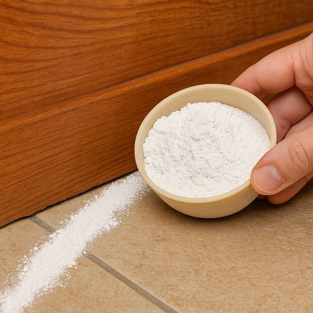 Diệt mối bằng vôi bột quanh chân tường