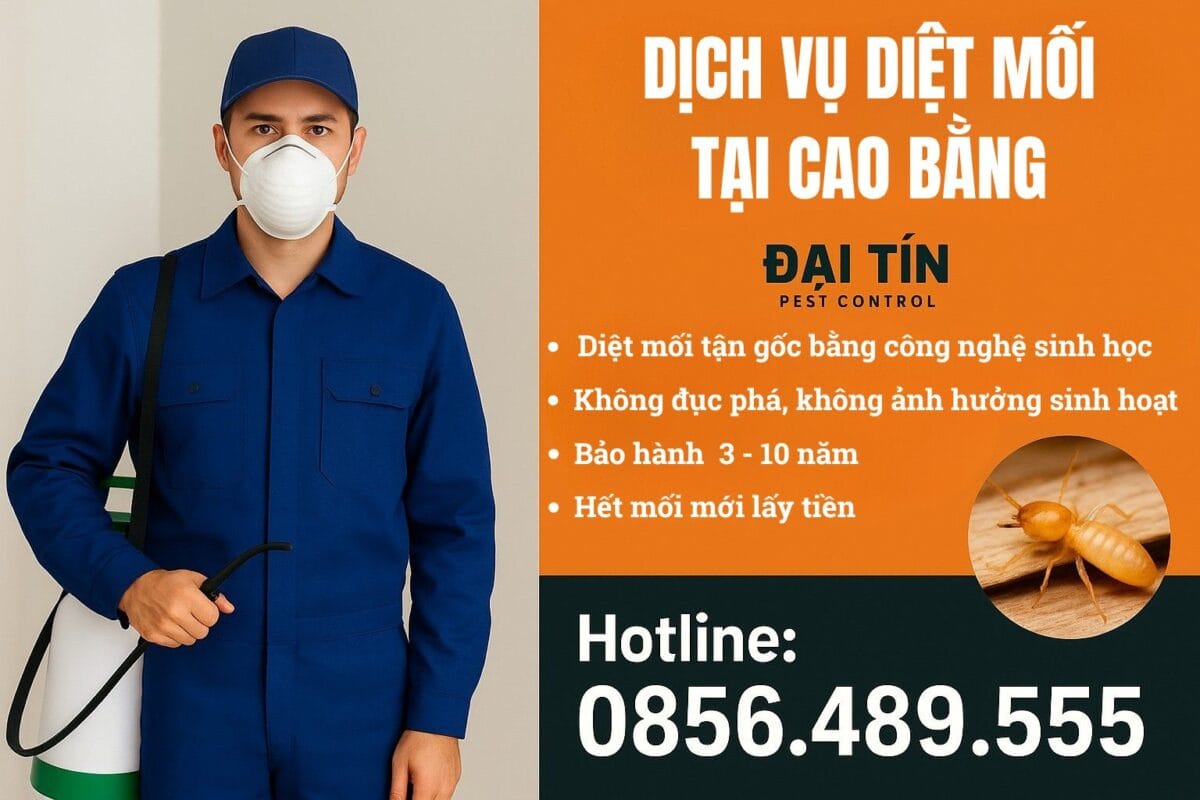 Dịch vụ diệt mối tại Cao Bằng – Không khoan nền, bảo hành dài hạn