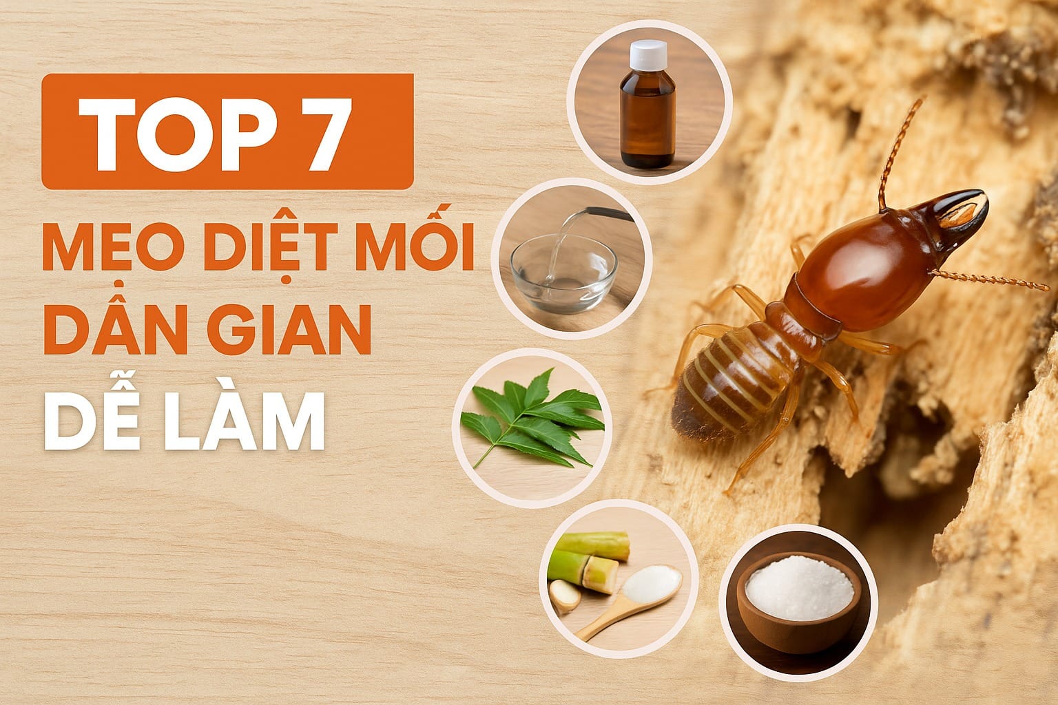 Top 7 mẹo diệt mối dân gian dễ làm tại nhà