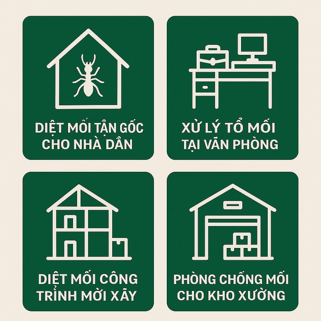 Các dịch vụ diệt mối tại Đống Đa chúng tôi cung cấp