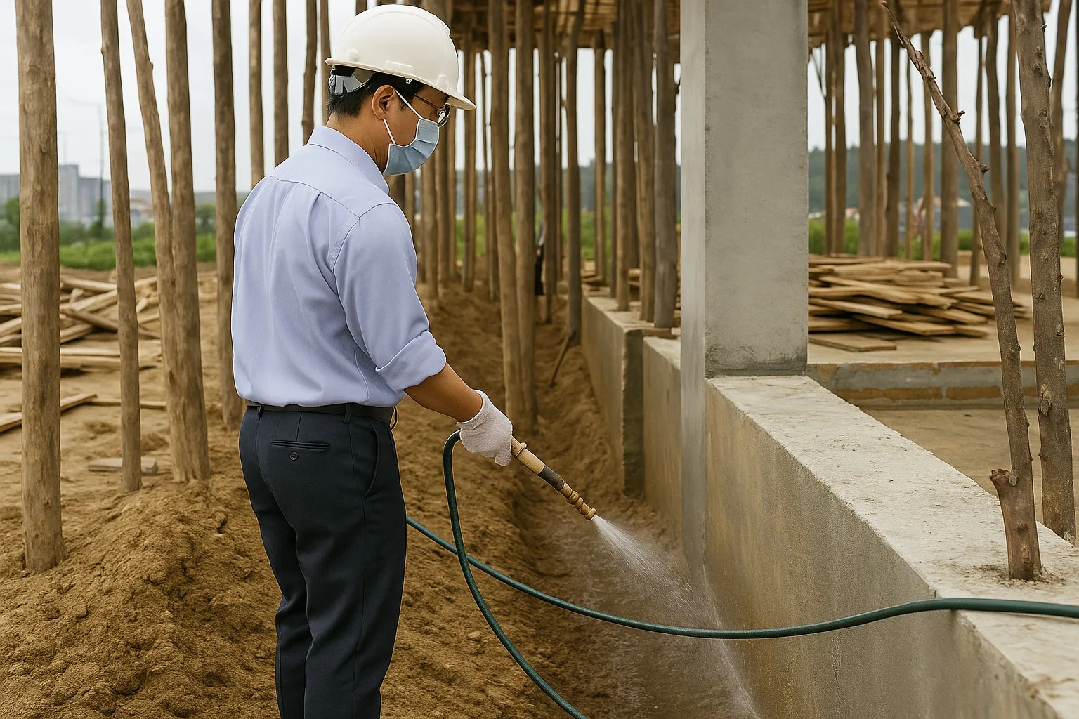 Phun thuốc phòng chống mối công trình tại Bình Phước