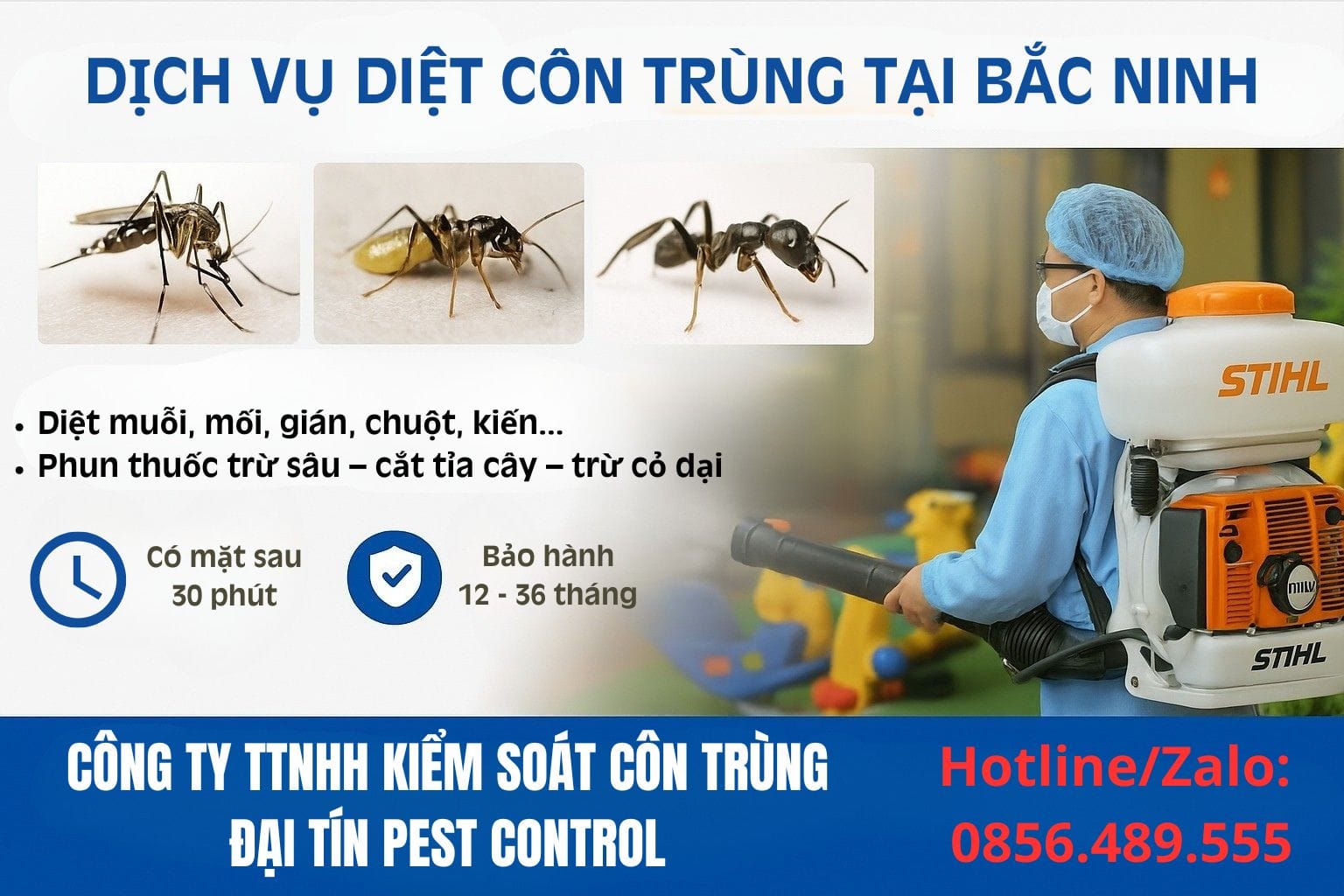 Dịch vụ diệt côn trùng tại Bắc Ninh