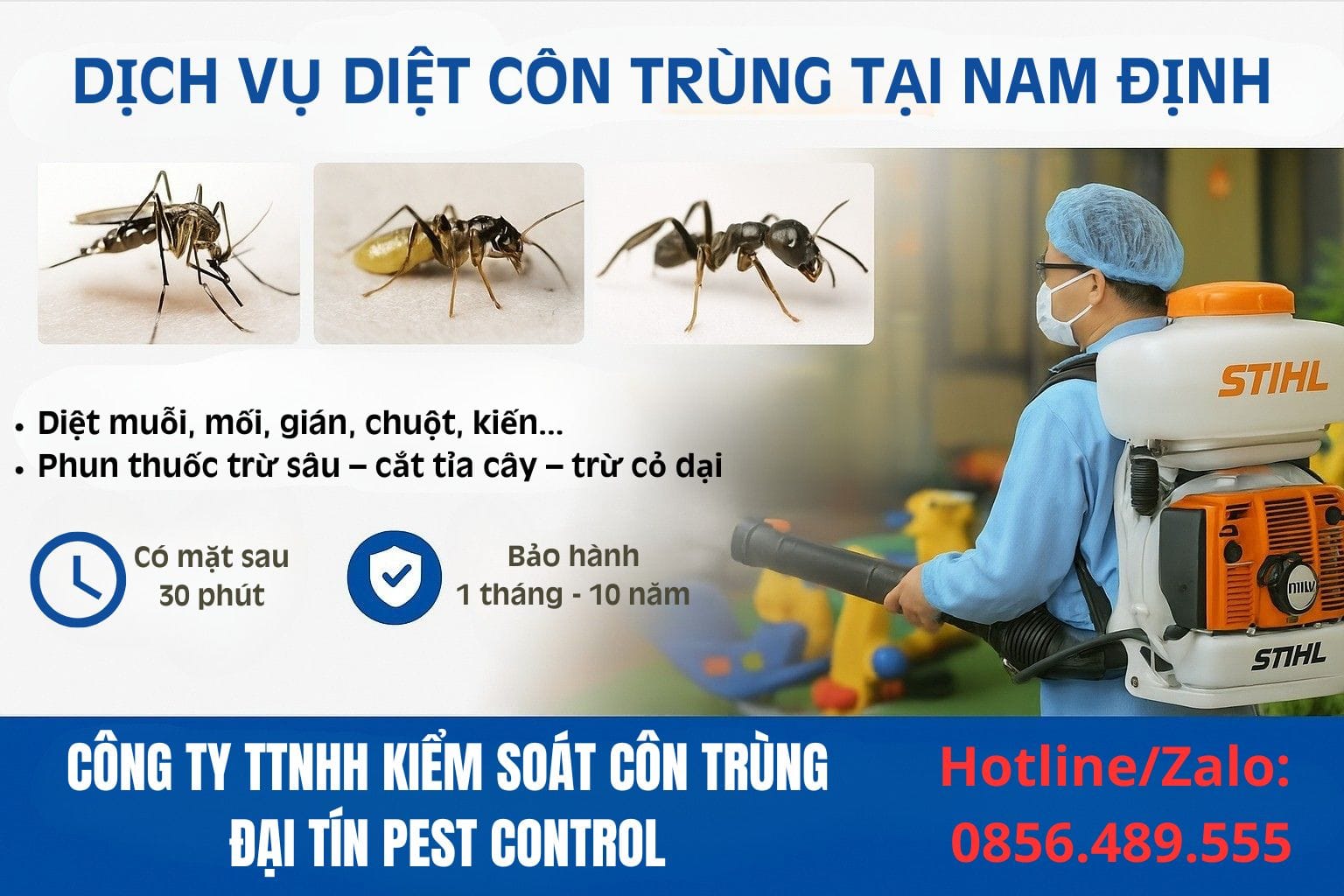 Dịch vụ diệt côn trùng tại Nam Định
