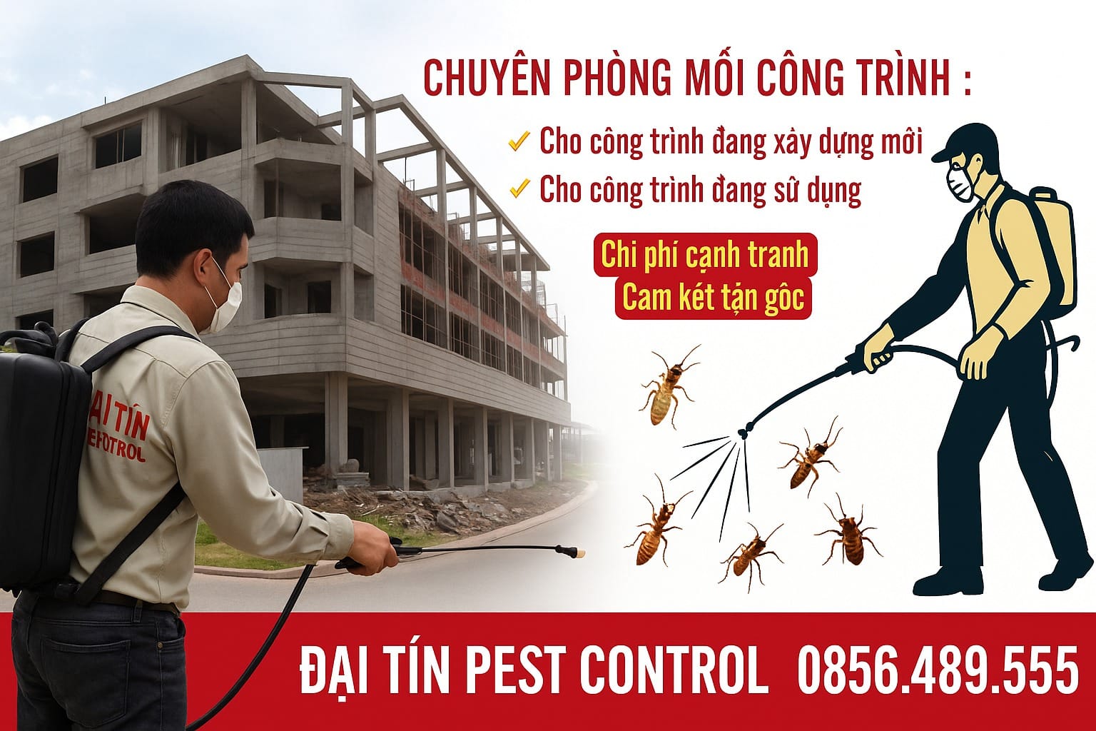 Phòng chống mối cho công trình xây dựng tại Binh Thuận
