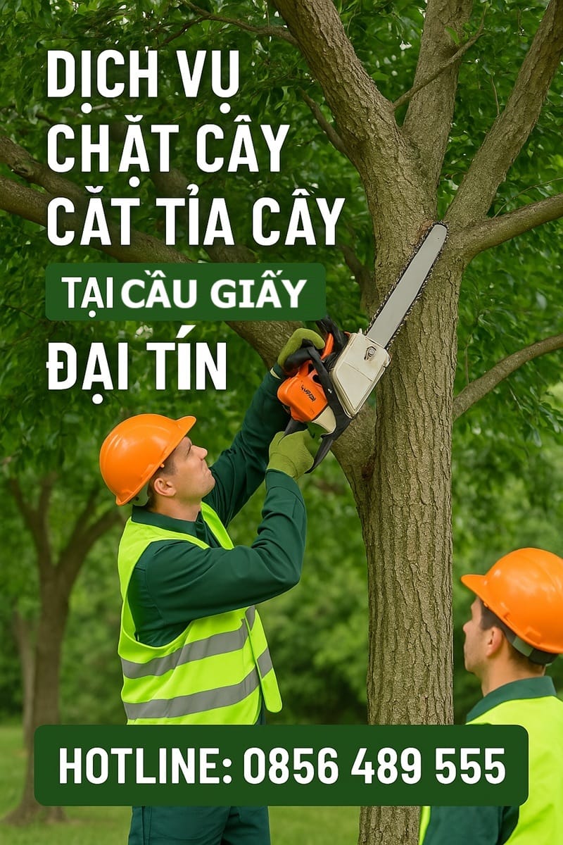 Dịch vụ chặt cây cắt tỉa cây Cầu Giấy ❤️❤️❤️ Alo 0856 489 555