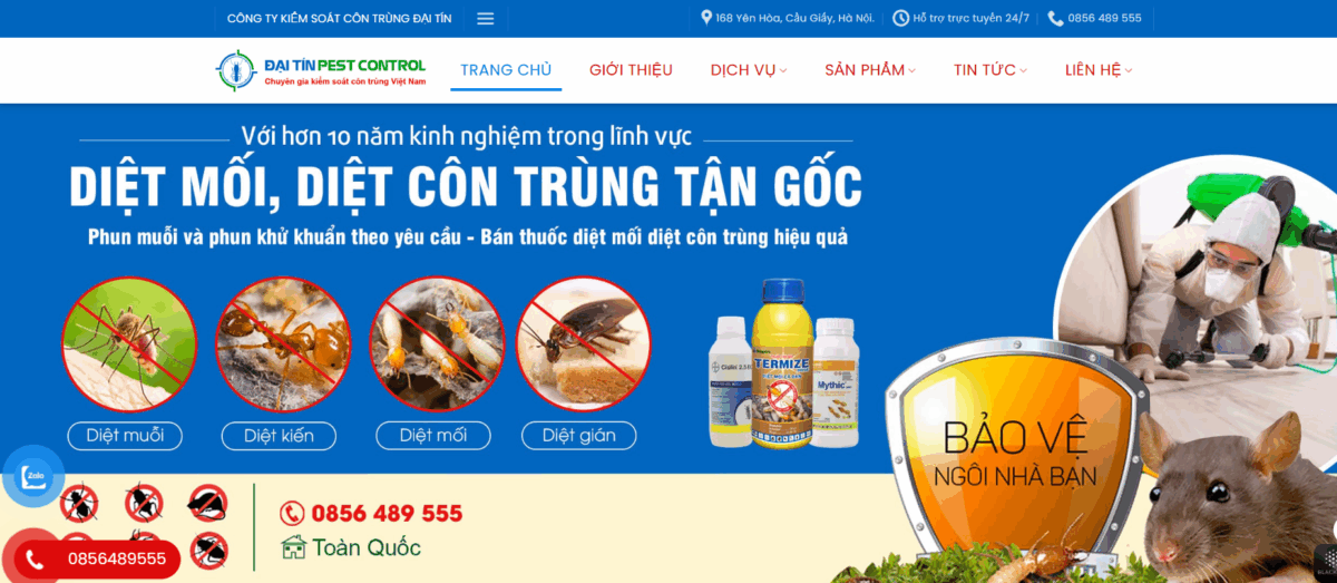 Dịch vụ diệt côn trùng tại Hà Nội ❤️ Gọi ngay Đại Tín