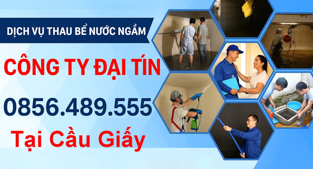 Dịch vụ thau bể nước ngầm tại Cầu Giấy ❤️❤️❤️ Có mặt sau 15p