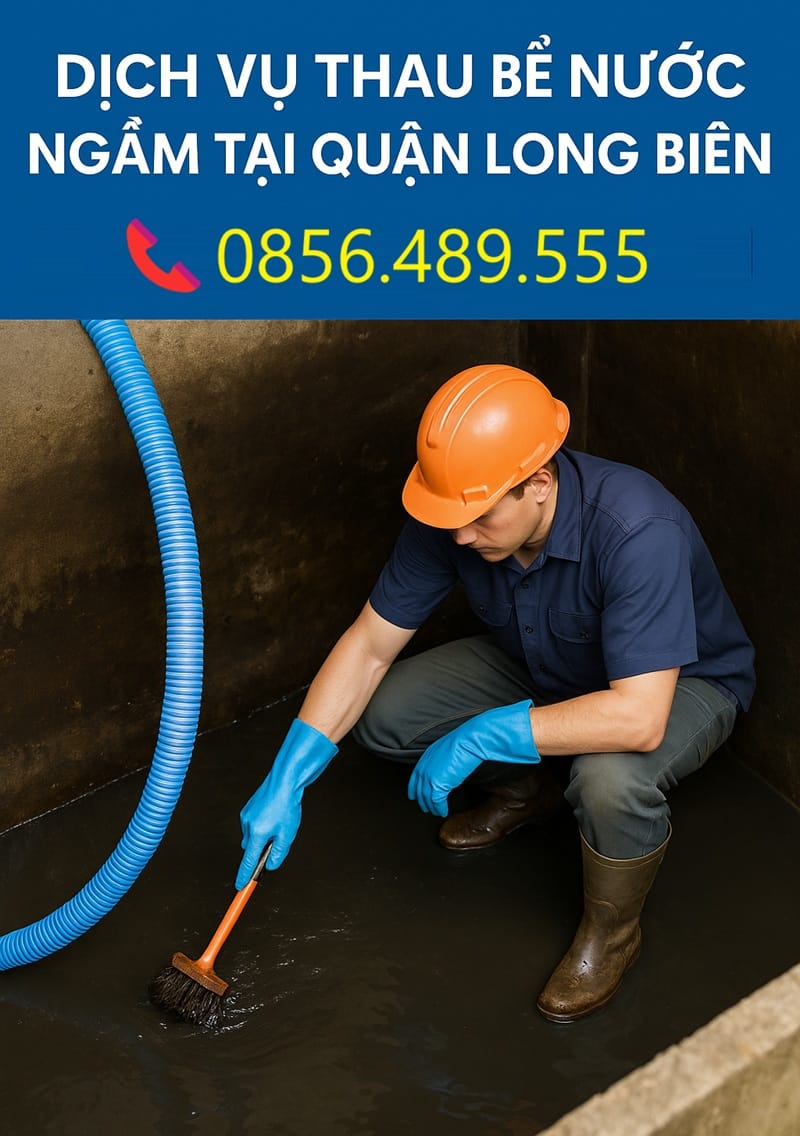 dịch vụ thau bể nước ngầm tại quận Long Biên